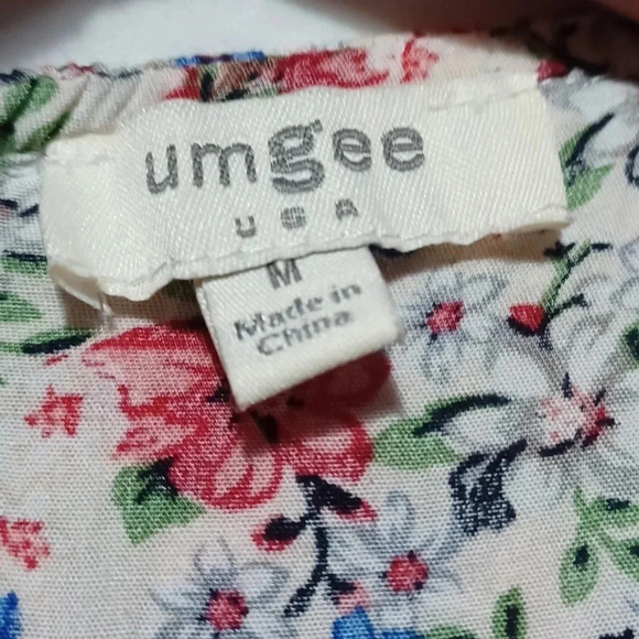 Umgee strapless boho floral wide leg jumpsuit - Picture 6 of 14